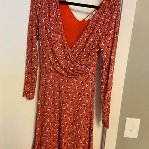 Boden floral, long sleeve dress